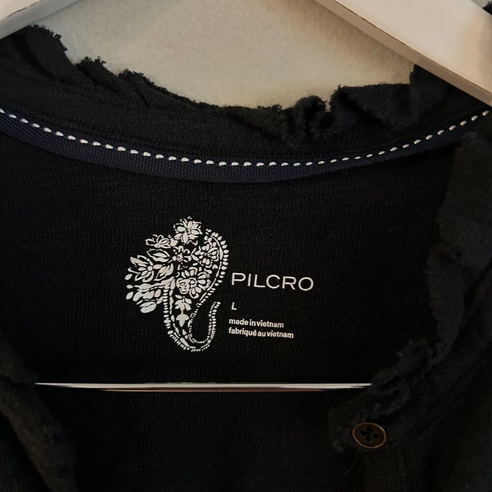 Pilcro Black Ruffled Blouse - Picture 3 of 3